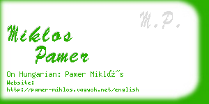 miklos pamer business card